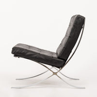 Mid Century Black Barcelona Chair by Mies van der Rohe for Knoll