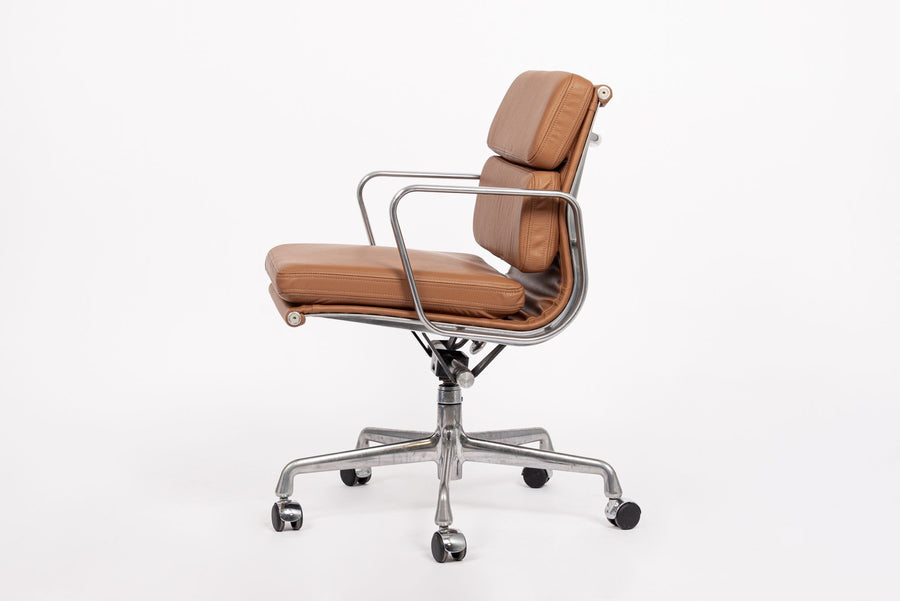 Eames Herman Miller Brown Leather Desk Chair Soft Pad 2000s