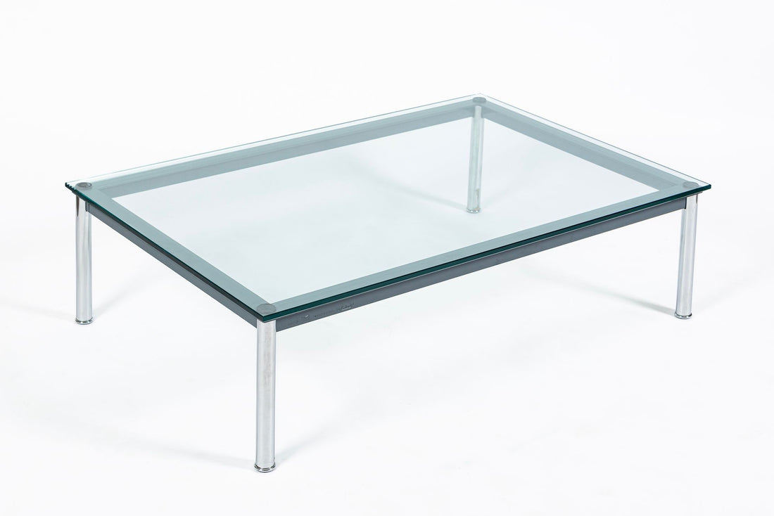 Bauhaus LC10-P Low Glass Coffee Table by Le Corbusier for Cassina