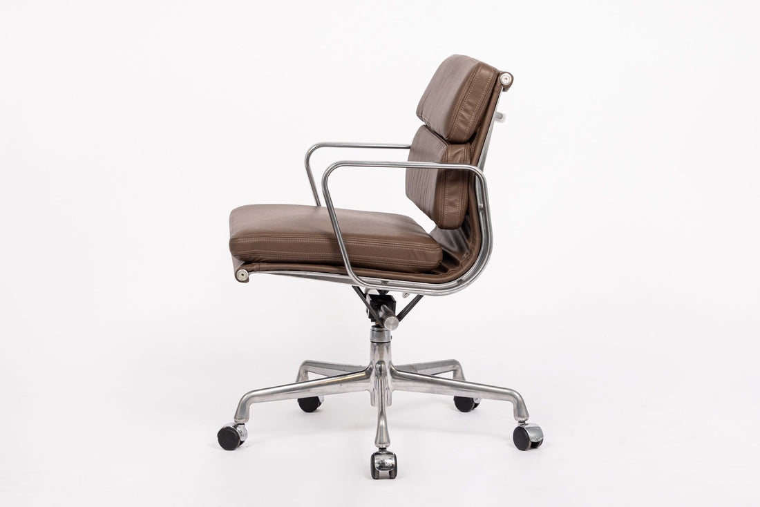 Eames for Herman Miller Brown Leather Office Chair Soft Pad 2000s