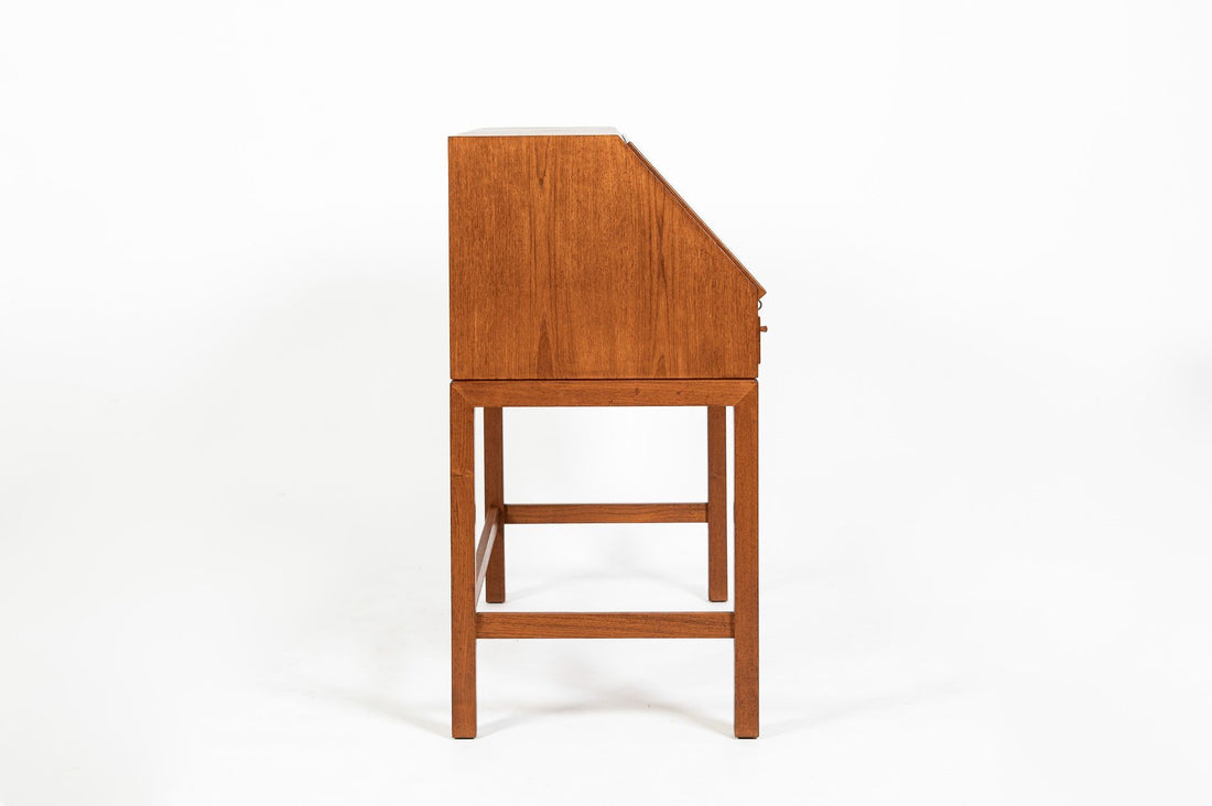 Danish Mid-Century Modern Teak Dropdown Secretary Desk, 1960s