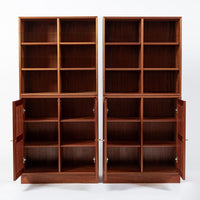 Danish Modern Modular Bookshelf Cabinet System in Teak Wood