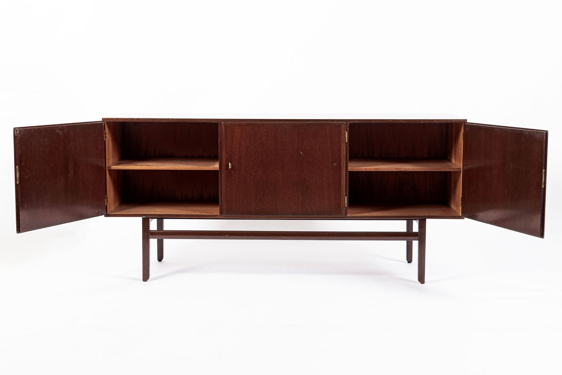 Mid Century Danish Wood Sideboard Cabinet or Credenza by Ole Wanscher