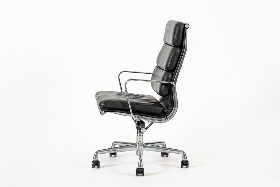Authentic Eames Herman Miller Tall Black Leather Office Chair 2001