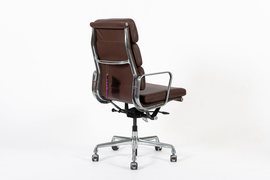 Herman Miller Eames Tall Brown Leather Desk Chair Soft Pad