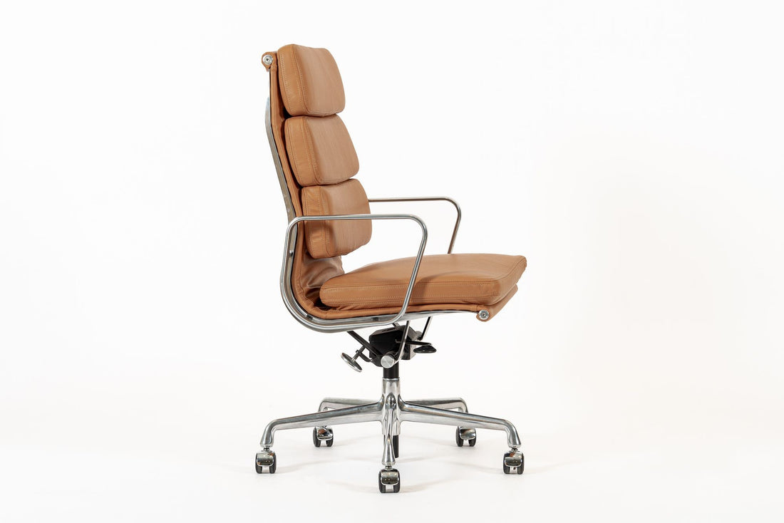 Eames for Herman Miller Aluminum Group Soft Pad Brown Office Chair