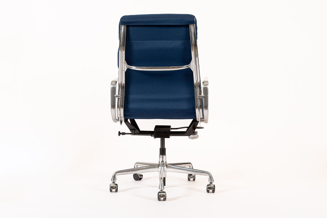 Herman Miller Eames Tall Navy Blue Fabric Desk Chair Soft Pad