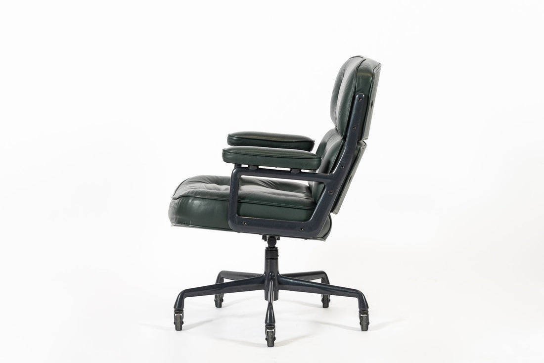 Green Leather Time Life Office Chair by Eames for Herman Miller 1996