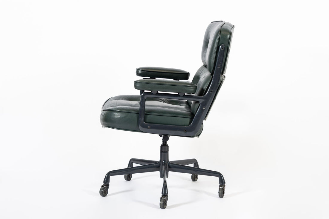 Green Leather Time Life Office Chair by Eames for Herman Miller 1996