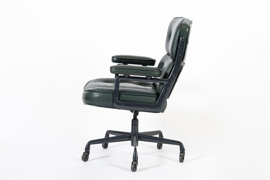 Green Leather Time Life Office Chair by Eames for Herman Miller 1996