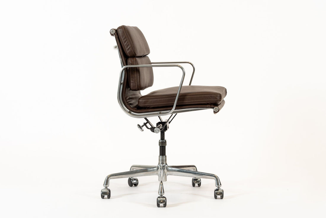 Dark Brown Leather Office Chair by Eames for Herman Miller