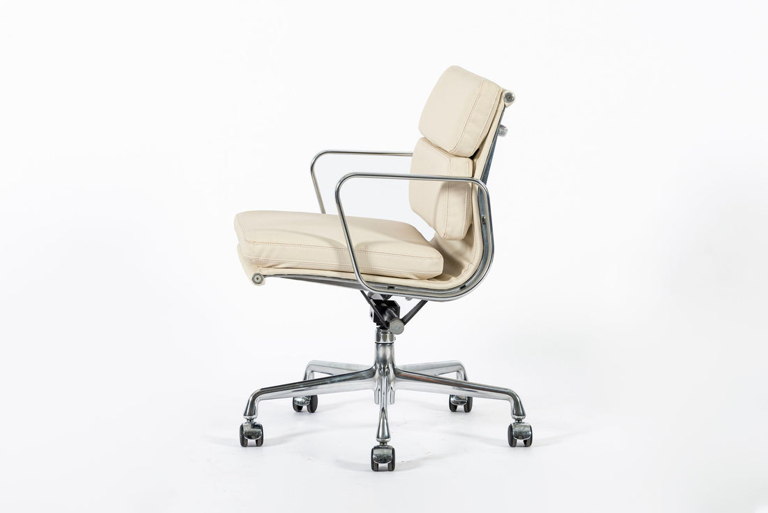 Eames for Herman Miller Tan Cream Office Chair in Schumacher VEGAN Leather