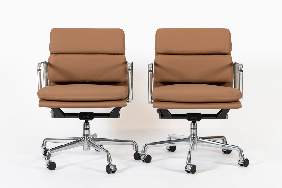 Eames for Herman Miller Aluminum Group Office Chairs in Schumacher VEGAN Leather