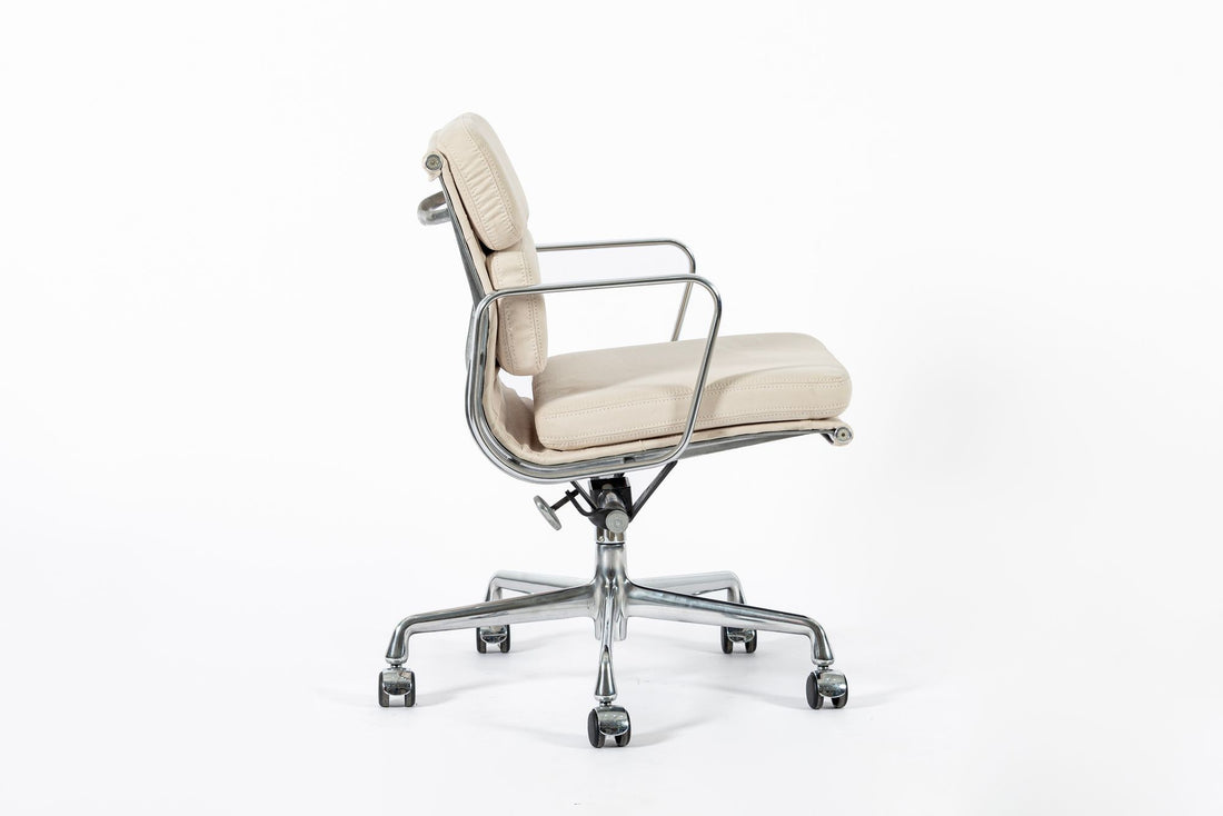 Eames for Herman Miller Tan Cream Office Chair in Schumacher VEGAN Suede