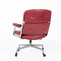 Vintage Eames for Herman Miller Time Life Red Leather Lobby Office Chair 1960s
