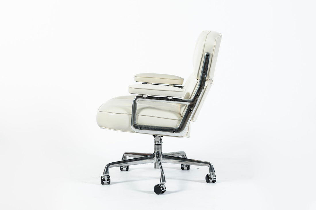 Herman Miller Eames Time Life Lobby White Leather Office Chair 2021