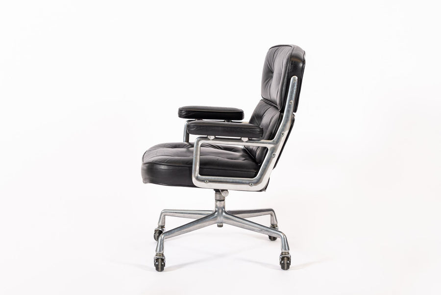 Eames for Herman Miller Time Life Black Leather Office Chair 1981