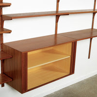 Mid Century Danish HG Teak Wood Modular Wall Unit Shelving & Bookcase