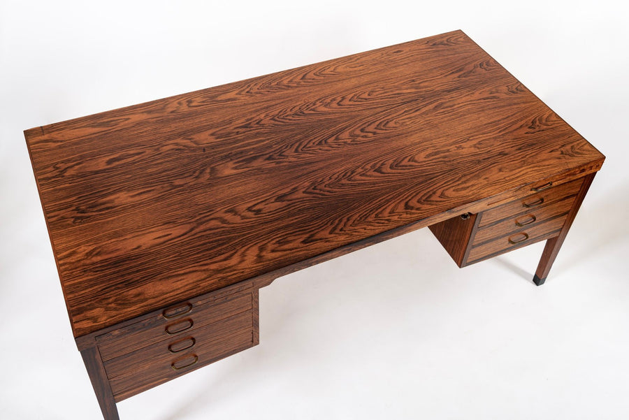 Exceptional Mid Century Danish Large Rosewood Executive Desk