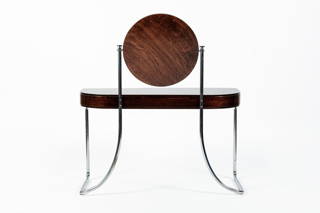 Rare Fritz Hansen Model S214 Tubular Steel Dressing Table Attributed to Mart Stam Denmark 1930s