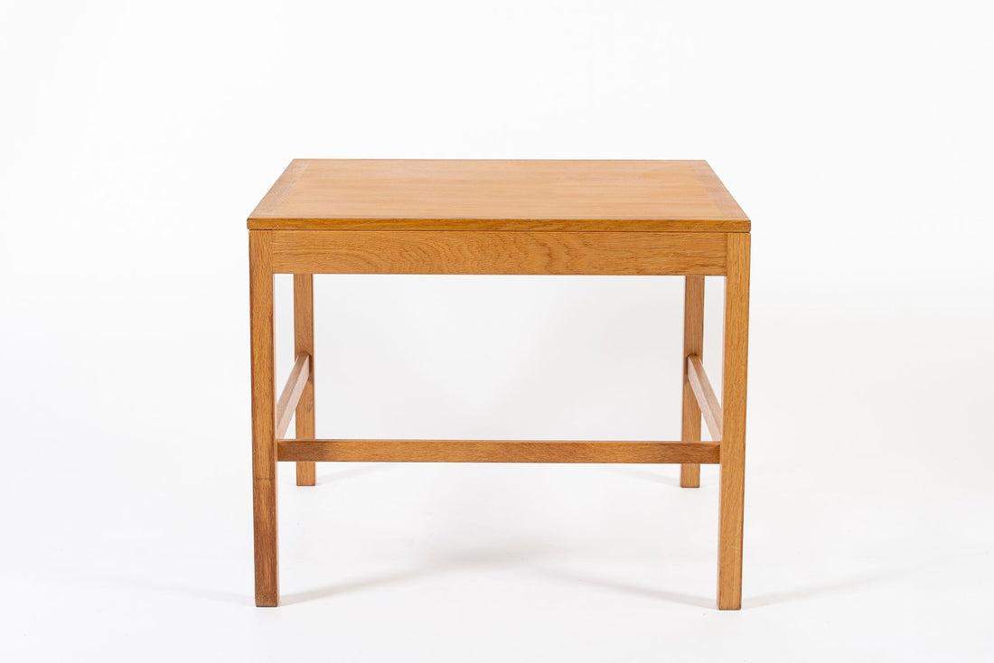 Mid Century Danish Square Oak Wood Coffee Table by Borge Mogensen