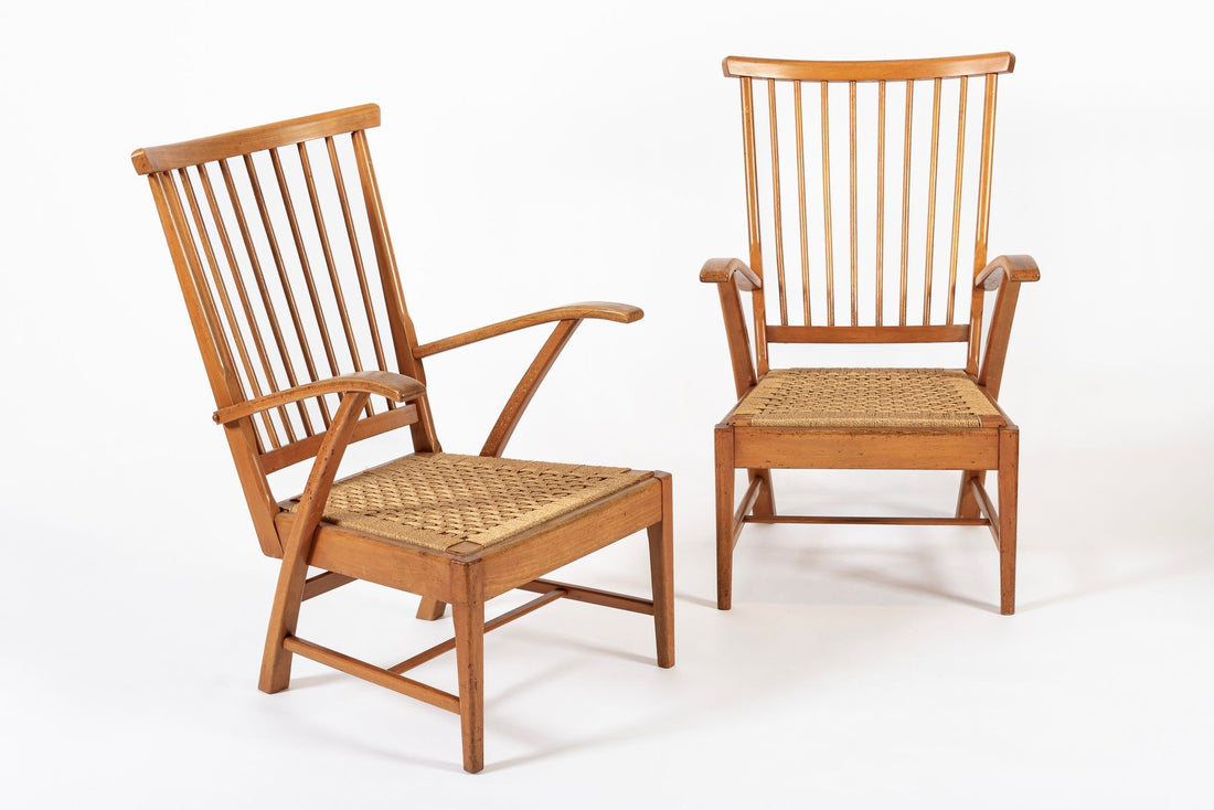 Vintage Mid Century Dutch Wooden Lounge Chairs by Vero Stoel