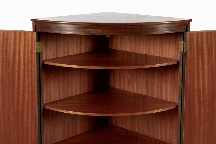 Mid Century Danish Modern Rosewood Corner Cabinet 1960s