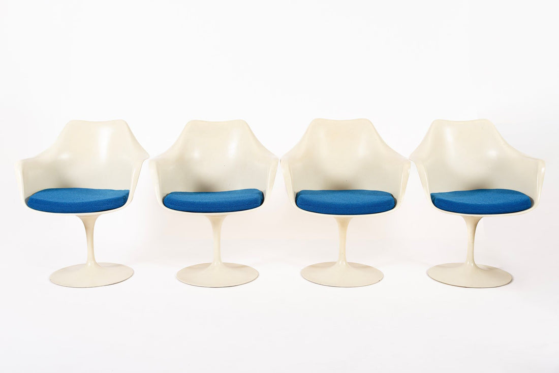 Original Fiberglass Tulip Arm Chairs by Eero Saarinen for Knoll 1970s