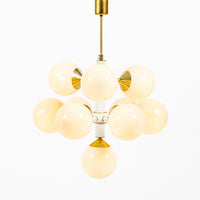 Mid-Century Modern Sputnik Chandelier by Szarvasi, Hungary 1970s, 3x Available