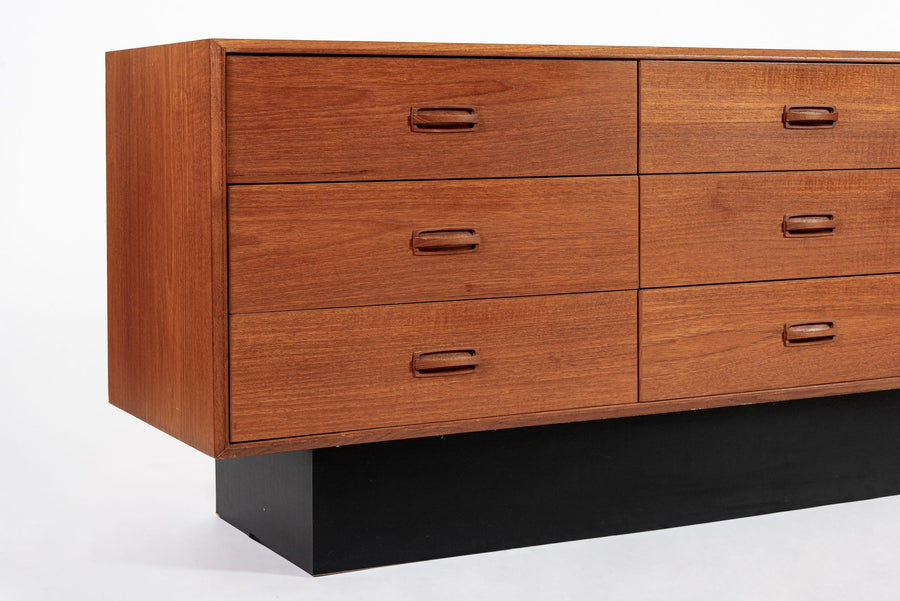 Vintage Mid Century Lowboy Teak Wood Dresser 1960s