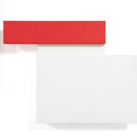Contemporary Geometric Abstract Art Wall Reliefs by Thomas Vinson White–White–Red, 2004