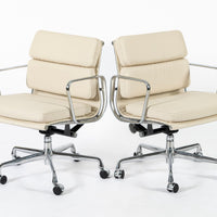 Eames for Herman Miller Tan Cream Office Chairs in Schumacher VEGAN Leather