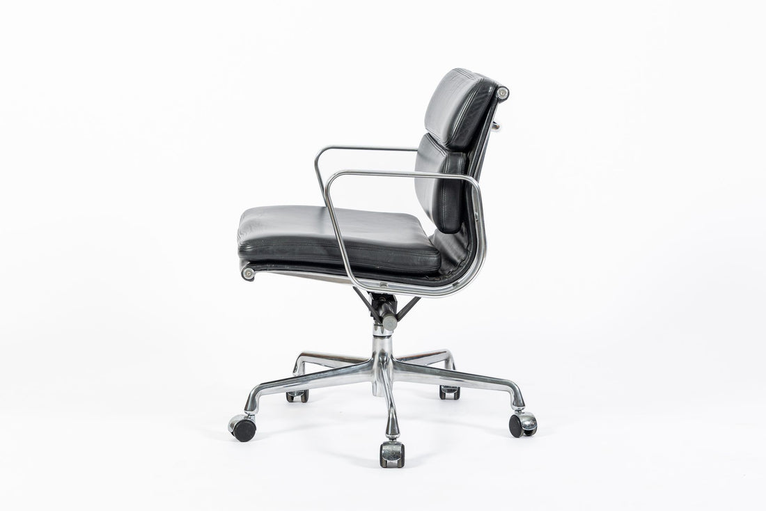 Eames for Herman Miller Soft Pad Black Leather Desk Chair 2000s