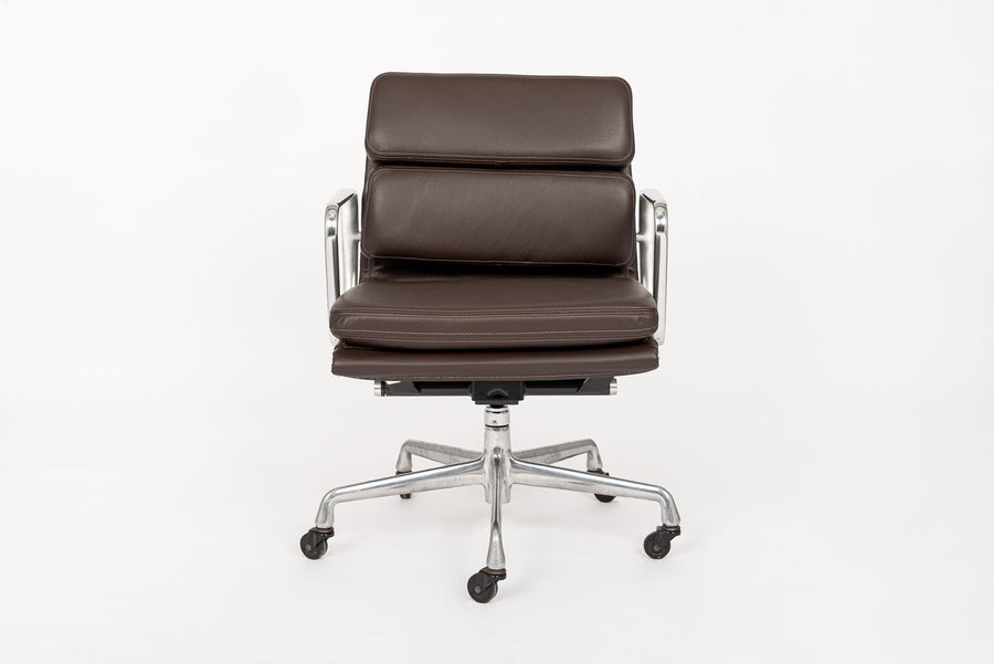 Herman Miller Eames Dark Brown Leather Desk Chair Soft Pad