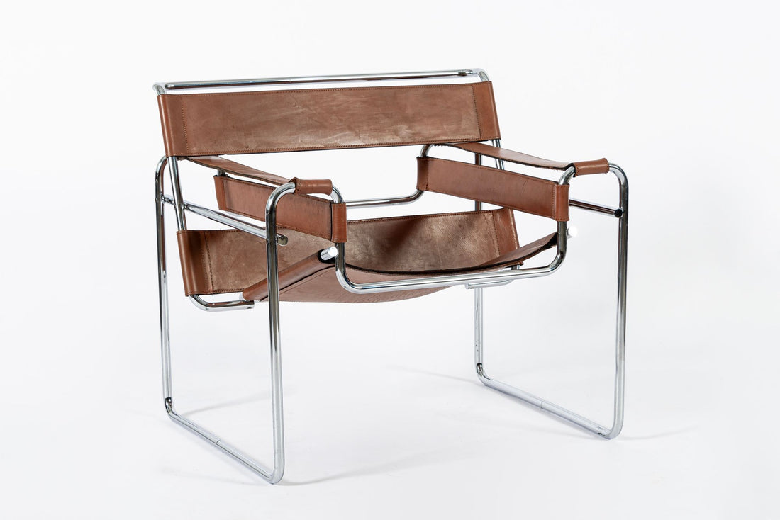 Mid Century Brown Wassily Lounge Chair by Marcel Breuer