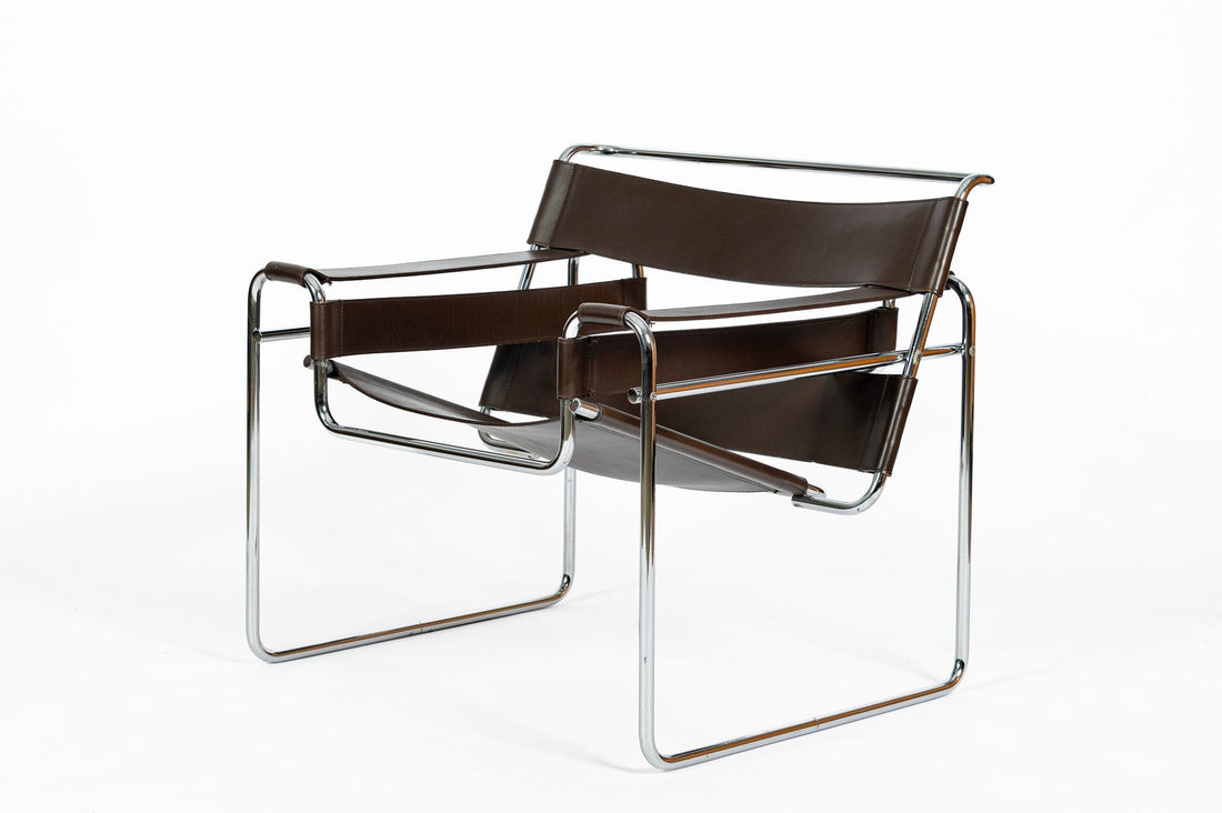 Mid Century Brown Wassily Chair by Marcel Breuer for Stendig 1960s, 2 Available