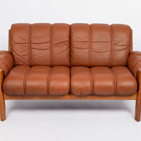 Mid Century Norwegian Brown Leather Sofa by Ekornes, 1970s