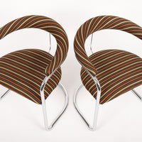 Pair 1970s Mid Century Dining Chairs by Anton Lorenz for Thonet