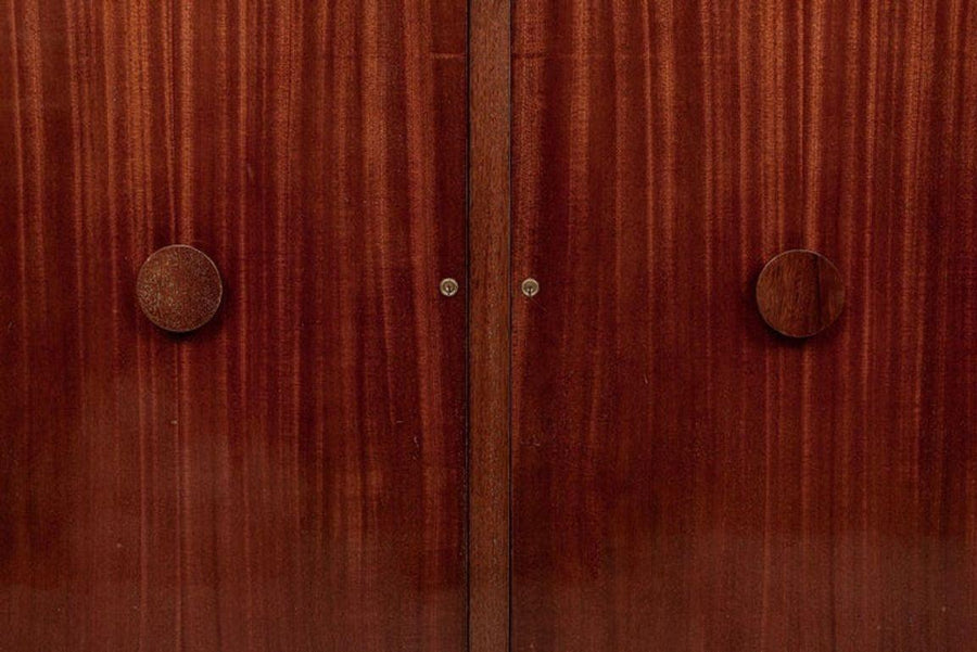 Antique French Art Deco Mahogany Sideboard Cabinet by Andre Sornay