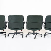 Time Life Green Leather Office Chairs by Eames for Herman Miller, 1996 Set of 4