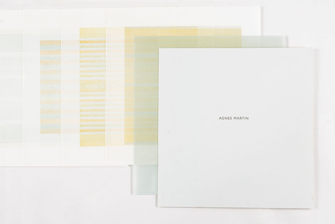 Agnes Martin Limited Edition Lithograph Print Set of 10, Minimalist Abstract Wall Art, 1990s