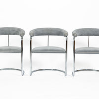 Set of 6 Mid-Century Modern SS33 Chrome Dining Chairs by Anton Lorenz for Thonet, 1970s