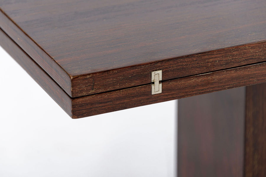 Antique French Art Deco Folding Wood Coffee Table by Francisque Chaleyssin (Attr) 1930s