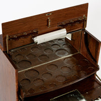 Antique French Art Deco Elm Wood Bar Cabinet 1930s