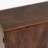 Antique Art Deco Italian Walnut Wood Credenza Cabinet