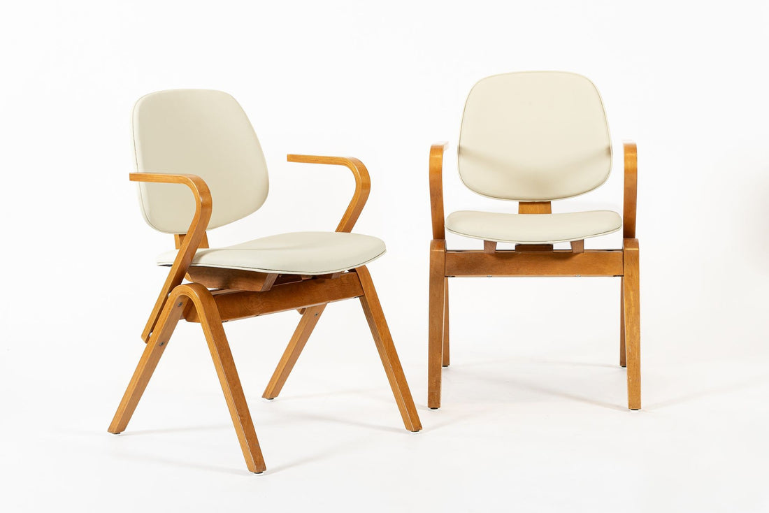 Mid Century Plywood Arm Chairs by Joe Atkinson for Thonet