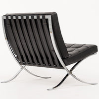 Mid Century Black Barcelona Chair by Mies van der Rohe for Knoll