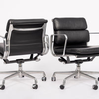 Mid Century Black Leather Office Chairs by Eames for Herman Miller