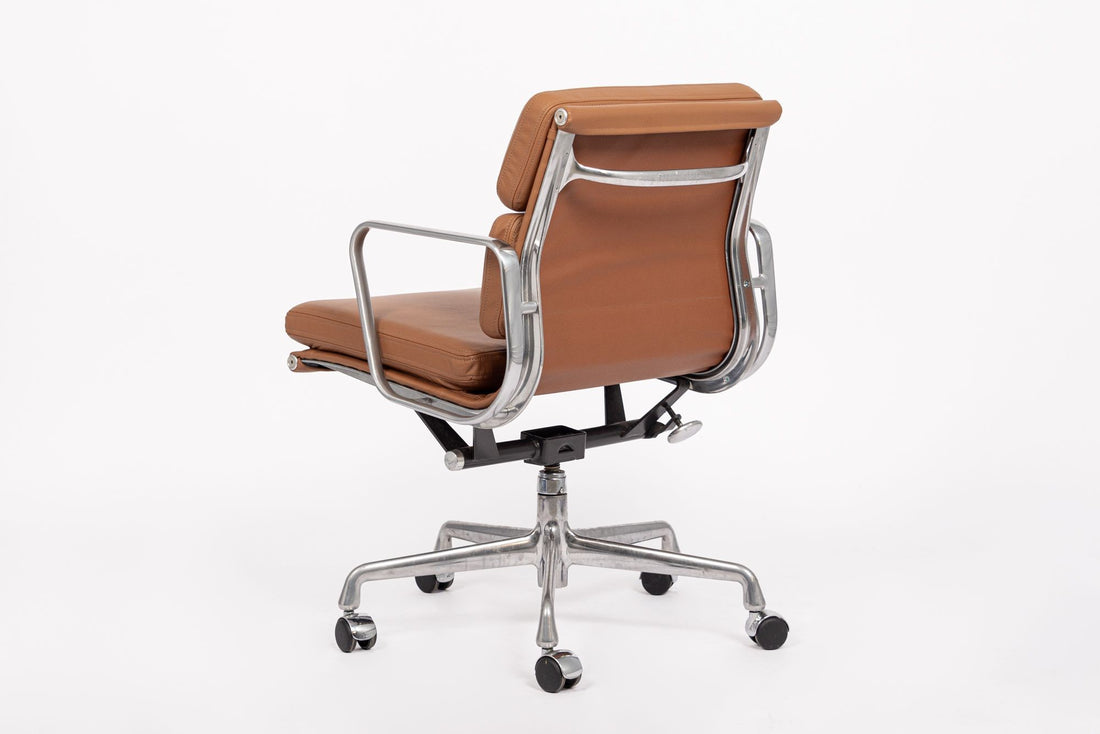 Eames Herman Miller Brown Leather Desk Chair Soft Pad 2000s