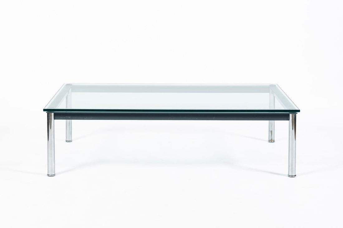 Bauhaus LC10-P Low Glass Coffee Table by Le Corbusier for Cassina